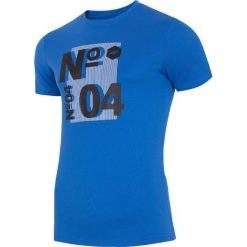 T-shirt męski TSM011 - kobalt. T-shirty 4F, m, bez wzorów, bez kołnierzyka, bez ramiączek. W wyprzedaży za 34.99 zł.