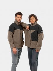 Jack Wolfskin Polar Maarweg Jkt 1711241 Brązowy Regular Fit. Brązowe bluzy z polaru Jack Wolfskin, l, bez wzorów, z polaru, bez kaptura. Za 459.99 zł.