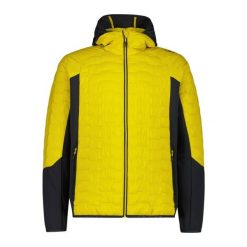 Kurtka hybrydowa męska CMP Klyr. Żółte kurtki CMP, m, bez wzorów, bez kaptura. Za 524.99 zł.