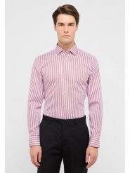Eterna Koszula - Slim fit - w kolorze czerwono-białym rozmiar: 46. Czerwone koszule Eterna, bez wzorów, z bawełny, bez kołnierzyka, bez ramiączek. Za 122.38 zł.