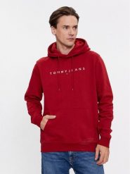 Tommy Jeans Bluza Linear Logo DM0DM17985 Czerwony Regular Fit. Czerwone bluzy Tommy Jeans, l, bez wzorów, z bawełny, bez kaptura. Za 609.99 zł.