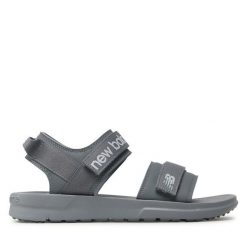 Sandały New Balance. Szare sandały New Balance, bez zapięcia. Za 169.99 zł.
