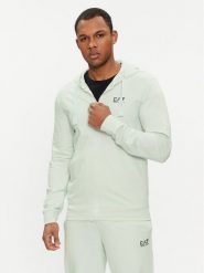 EA7 Emporio Armani Bluza 8NPM03 PJ05Z 1133 Zielony Regular Fit. Zielone bluzy EA7 Emporio Armani, m, bez wzorów, z bawełny, bez kaptura. Za 479.99 zł.