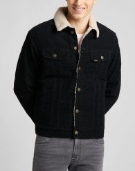 LEE SHERPA JACKET BLACK L87BSE01 112140972. Czarne płaszcze Lee, l, bez wzorów, bez kaptura. Za 409.99 zł.