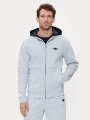 Aeronautica Militare Bluza 241FE1867P329 Błękitny Regular Fit. Niebieskie bluzy Aeronautica Militare, m, bez wzorów, z bawełny, bez kaptura. Za 429.99 zł.