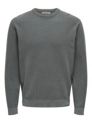 ONLY & SONS Sweter "Tony" w kolorze szarym rozmiar: M. Szare swetry nierozpinane Only & Sons, m, bez wzorów, z bawełny, bez kołnierzyka, bez ramiączek. Za 105.38 zł.