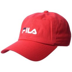 Czapka Fila Bangil. Czerwone czapki z daszkiem Fila, bez wzorów. Za 49.99 zł.