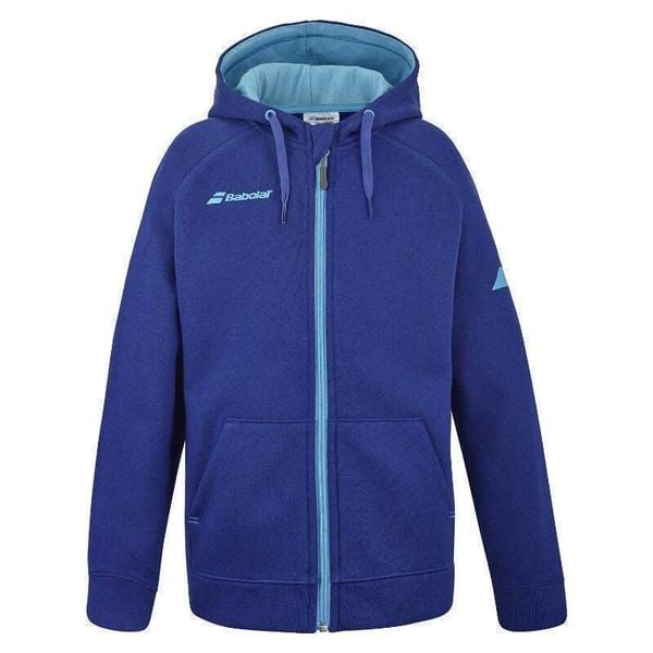 Bluza tenisowa Babolat Exercise Hood Jacket Jr. Niebieskie bluzy z kapturem BABOLAT, bez wzorów, z bawełny, z kapturem. Za 240.00 zł.