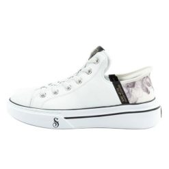 Trampki Skechers Slip-Ins 251016 białe. Białe trampki m, bez wzorów, bez zapięcia. Za 634.14 zł.