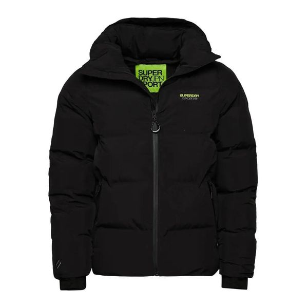 Prosta kurtka z kapturem Superdry. Czarne kurtki Superdry, m, bez wzorów, z materiału, z kapturem. Za 529.00 zł.