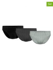 Seidensticker Slipy (3 pary) w kolorze czarnym, antracytowym i szarym rozmiar: L. Czarne slipki Seidensticker, l, bez wzorów. Za 65.99 zł.