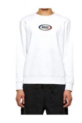 Bluza sportowa męska Diesel Girk-N85. Białe bluzy bez kaptura Diesel, l, bez wzorów, z bawełny, bez kaptura. Za 206.49 zł.