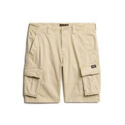 Spodenki cargo Superdry Core. Brązowe szorty Superdry, m, bez wzorów, z bawełny, vintage. W wyprzedaży za 298.60 zł.