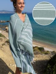 Hammam Chusta hammam w kolorze khaki - 180 x 100 cm rozmiar: onesize. Brązowe szaliki Hammam, bez wzorów, z bawełny. Za 154.43 zł.