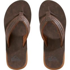 Japonki Carver męskie. Brązowe japonki Quiksilver, bez wzorów, z kauczuku. Za 179.99 zł.