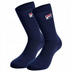 Skarpety tenisowe Fila Performance Sport 2P. Niebieskie skarpetki sportowe Fila, bez wzorów, z bawełny. Za 36.00 zł.