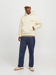 Jack & Jones Bluza w kolorze kremowym rozmiar: XL. Brązowe bluzy Jack & Jones, xl, bez wzorów, z kapturem. Za 140.86 zł.
