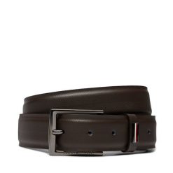 Pasek Męski Tommy Hilfiger. Brązowe paski Tommy Hilfiger, bez wzorów. Za 499.99 zł.