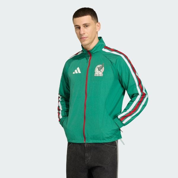 Bluza domowa reprezentacyjna Meksyk. Zielone bluzy bez kaptura Adidas, s, bez wzorów, z dresówki, bez kaptura. Za 529.00 zł.