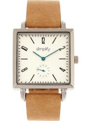 Simplify Zegarek kwarcowy "The 5000" w kolorze srebrno-jasnobrązowo-białym rozmiar: onesize. Brązowe, analogowe zegarki Simplify, metalowe. Za 195.99 zł.