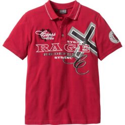 Shirt polo Slim Fit bonprix ciemnoczerwony. Koszulki polo marki bonprix, z haftami, polo. Za 54.99 zł.
