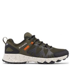 Trekkingi Columbia. Zielone buty trekkingowe Columbia, bez wzorów, bez zapięcia. Za 329.99 zł.