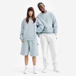 Bluza z okrągłym dekoltem unisex Elementals. Niebieskie bluzy Decathlon, m, bez wzorów, z bawełny, bez kaptura. W wyprzedaży za 99.99 zł.