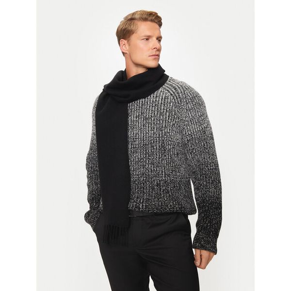 Szalik BOSS. Czarne szaliki Boss, bez wzorów. Za 349.99 zł.