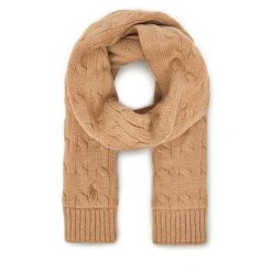 Szalik Polo Ralph Lauren. Brązowe szaliki Polo Ralph Lauren, bez wzorów. Za 289.99 zł.