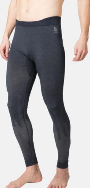 Spodnie termoaktywne męskie z wełną merino Kinship Performance Wool Warm. Szare bielizna termoaktywna ODLO, m, bez wzorów, z elastanu, bez ramiączek. Za 413.85 zł.