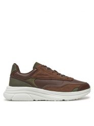 Tommy Hilfiger Sneakersy FM0FM05345 Brązowy. Brązowe buty sportowe casual Tommy Hilfiger, bez wzorów, ze skóry, bez zapięcia. Za 449.99 zł.