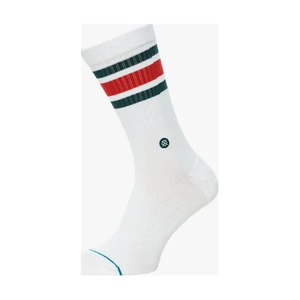 Stance Skarpety Boyd 4 Whtred , biały, rozmiar L. Białe skarpety Stance, z aplikacjami, z bawełny. W wyprzedaży za 39.99 zł.