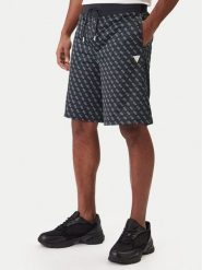 Guess Szorty sportowe Z4YD03 K7122 Czarny Regular Fit. Czarne krótkie spodenki sportowe Guess, m, z aplikacjami, z bawełny. Za 289.99 zł.
