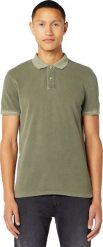 WRANGLER SS OVERDYE POLO DUSTY OLIVE W7F4KQX45 112131804. Zielone koszulki polo Wrangler, m, bez wzorów, bez kołnierzyka, bez ramiączek. Za 89.99 zł.