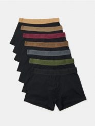 Bawełniane bokserki 7 pack - czarny. Czarne bokserki Sinsay, l, bez wzorów, z bawełny. Za 59.99 zł.