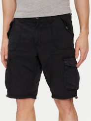 Brave Soul Szorty materiałowe MSRT-GEORGEBLK Czarny Straight Fit. Czarne szorty Brave Soul, m, bez wzorów, z bawełny. Za 239.99 zł.