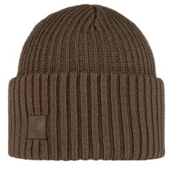 Czapka BUFF Knitted Beanie Rutger. Brązowe czapki zimowe Buff, bez wzorów. W wyprzedaży za 95.94 zł.