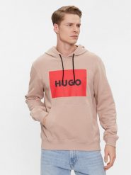Hugo Bluza Duratschi223 50473168 Beżowy Regular Fit. Brązowe bluzy Hugo, m, bez wzorów, z bawełny, bez kaptura. Za 299.99 zł.
