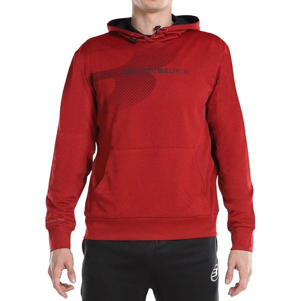 Bullpadel Jaque Sweatshirt. Czerwone bluzy bullpadel, bez wzorów, bez kaptura. Za 231.70 zł.