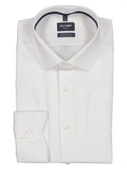 OLYMP Koszula "Luxor" - Modern fit - w kolorze białym rozmiar: 39. Białe koszule Olymp, bez wzorów, z bawełny, bez kołnierzyka, bez ramiączek. Za 132.67 zł.