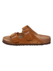 Birkenstock Skórzane klapki "Arizona" w kolorze jasnobrązowym rozmiar: 43. Brązowe klapki Birkenstock. Za 283.74 zł.