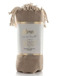 Ottoman Chusta hammam "Raute" w kolorze jasnobrązowym - 170 x 80 cm rozmiar: onesize. Brązowe szaliki Ottoman, bez wzorów, z bawełny. Za 65.99 zł.