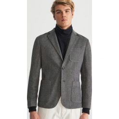 Dzianinowa marynarka slim - Szary. Garnitury marki Reserved. Za 239.99 zł.
