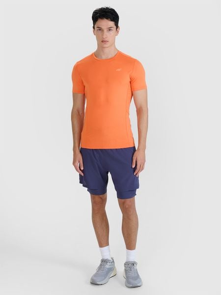 4F Spodenki do biegania w terenie szybkoschnące męskie - szare M. Szare krótkie spodenki sportowe 4F, m, bez wzorów, z elastanu. W wyprzedaży za 139.99 zł.