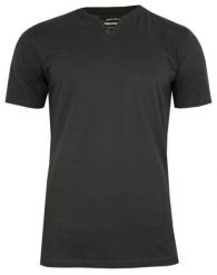 Grafitowy Bawełniany T-Shirt -PAKO JEANS- Męski, Krótki Rękaw, Dekolt w Serek z Guzikami, BASIC. Szare bluzki z długim rękawem Pako Jeans, m, bez wzorów, z bawełny, bez kołnierzyka, bez ramiączek. Za 67.00 zł.
