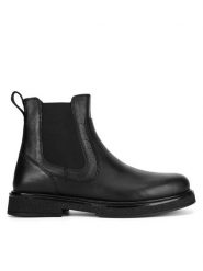 Badura Sztyblety CALEB-02 MI08 Czarny. Czarne botki sznurowane Badura, bez wzorów, ze skóry, bez obcasa, bez zapięcia. Za 329.99 zł.
