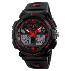 Zegarek Zemge Zegarek męski z kolekcji SPORT Czarny / Czerwony ZS1072 uniwersalny. Czarne zegarki Zemge. Za 314.10 zł.