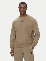 HUGO Bluza Dettil 50533689 Brązowy Relaxed Fit. Brązowe bluzy Hugo, m, bez wzorów, z bawełny, bez kaptura. Za 379.99 zł.
