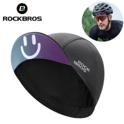 Czapka kolarska Rockbros z daszkiem. Czarne czapki z daszkiem ROCKBROS, bez wzorów. Za 49.99 zł.