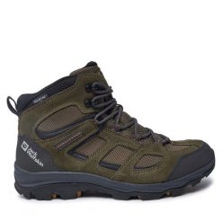 Trekkingi Jack Wolfskin. Brązowe botki sznurowane Jack Wolfskin, bez wzorów, bez obcasa, bez zapięcia. Za 339.99 zł.